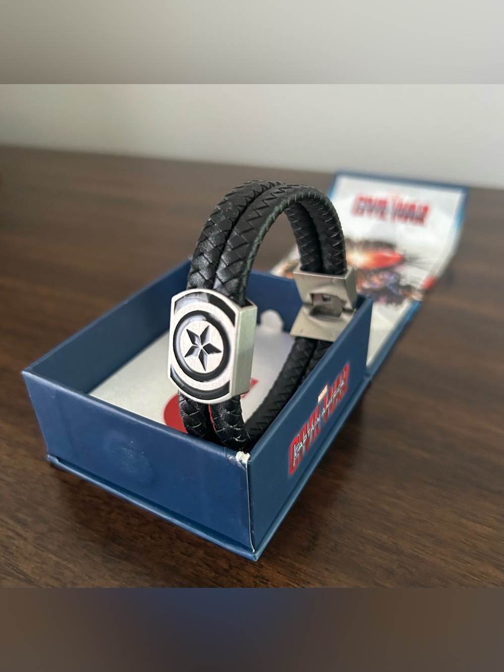 NEW Marvel Captain America Civil War Braided Stainless Steel Avengers Bracelet